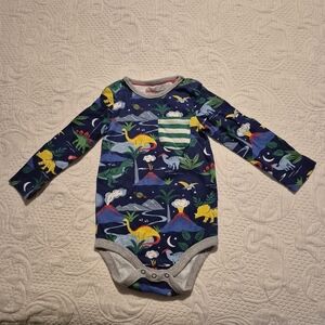 Baby boden boys 18-24 months blue with dinosaur bodysuit EUC or better
